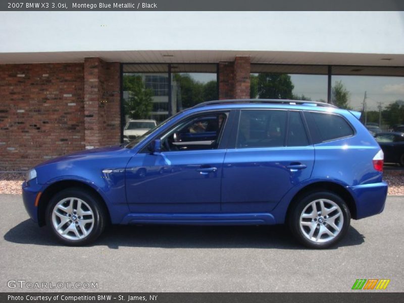 Montego Blue Metallic / Black 2007 BMW X3 3.0si