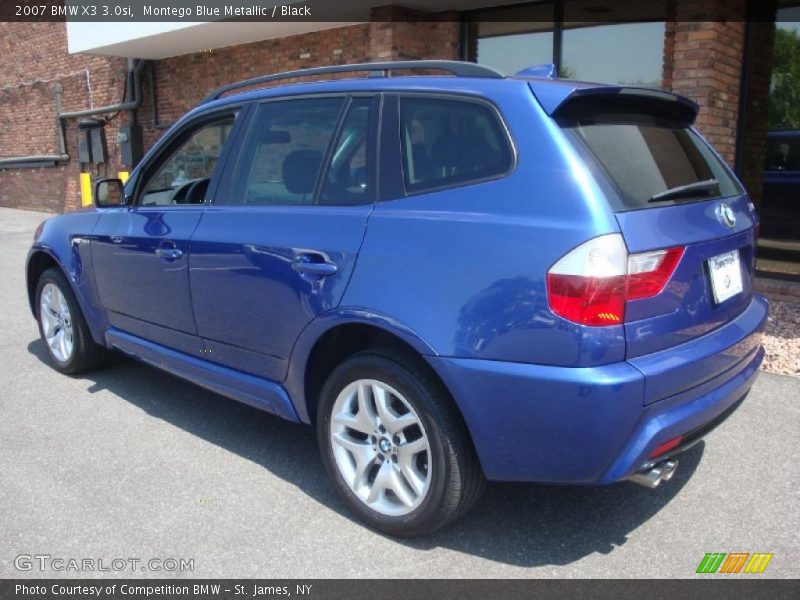 Montego Blue Metallic / Black 2007 BMW X3 3.0si