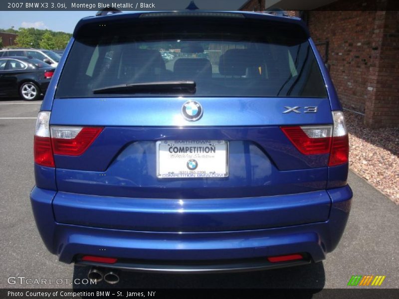 Montego Blue Metallic / Black 2007 BMW X3 3.0si