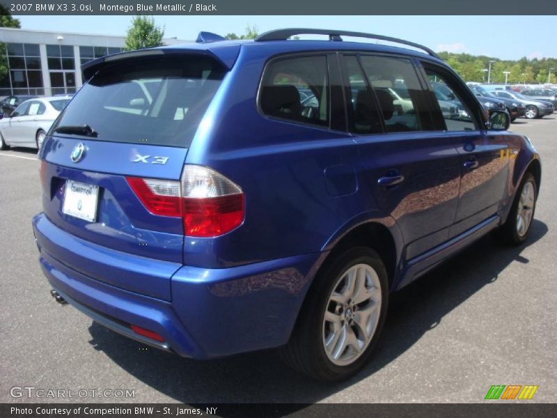 Montego Blue Metallic / Black 2007 BMW X3 3.0si