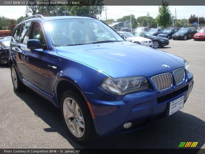 Montego Blue Metallic / Black 2007 BMW X3 3.0si