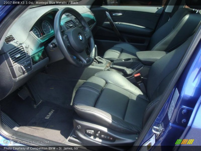 Montego Blue Metallic / Black 2007 BMW X3 3.0si