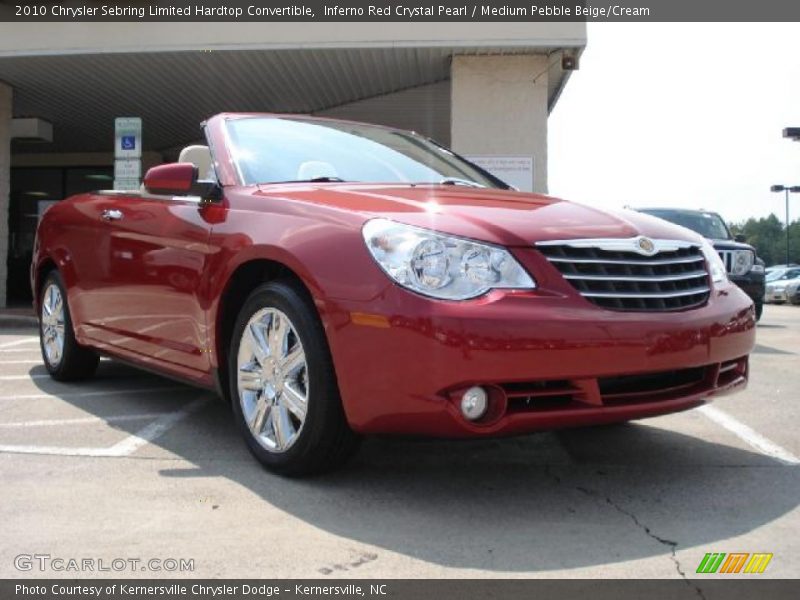 Inferno Red Crystal Pearl / Medium Pebble Beige/Cream 2010 Chrysler Sebring Limited Hardtop Convertible