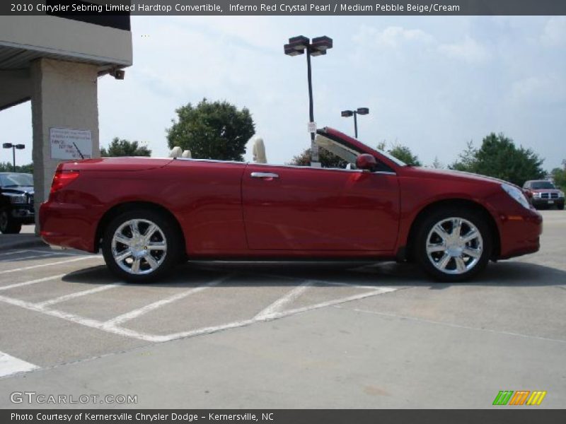 Inferno Red Crystal Pearl / Medium Pebble Beige/Cream 2010 Chrysler Sebring Limited Hardtop Convertible