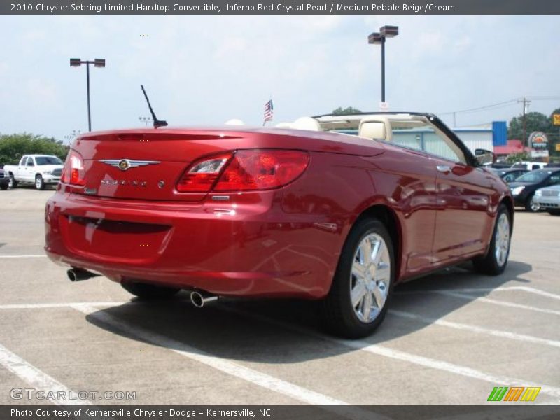 Inferno Red Crystal Pearl / Medium Pebble Beige/Cream 2010 Chrysler Sebring Limited Hardtop Convertible