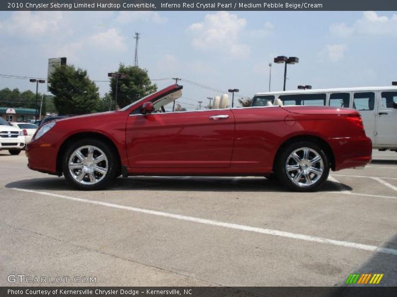 Inferno Red Crystal Pearl / Medium Pebble Beige/Cream 2010 Chrysler Sebring Limited Hardtop Convertible