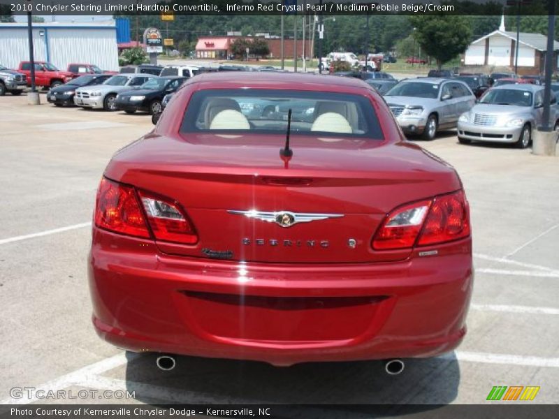 Inferno Red Crystal Pearl / Medium Pebble Beige/Cream 2010 Chrysler Sebring Limited Hardtop Convertible
