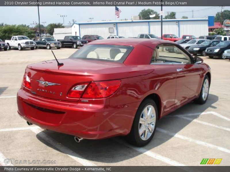 Inferno Red Crystal Pearl / Medium Pebble Beige/Cream 2010 Chrysler Sebring Limited Hardtop Convertible