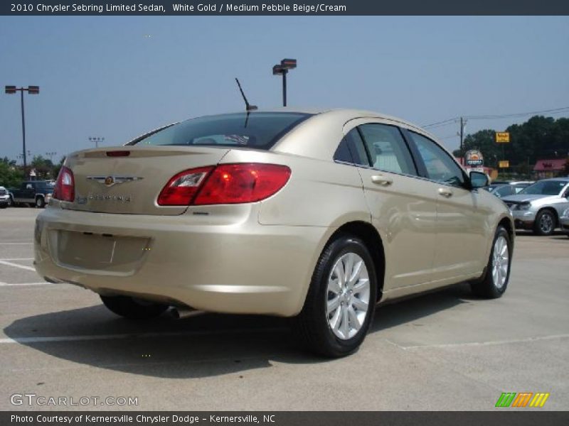 White Gold / Medium Pebble Beige/Cream 2010 Chrysler Sebring Limited Sedan
