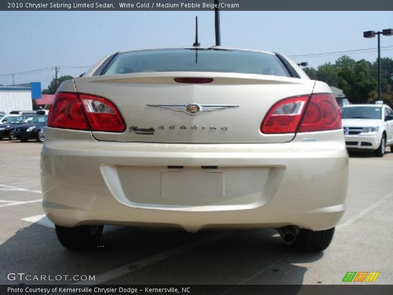 White Gold / Medium Pebble Beige/Cream 2010 Chrysler Sebring Limited Sedan