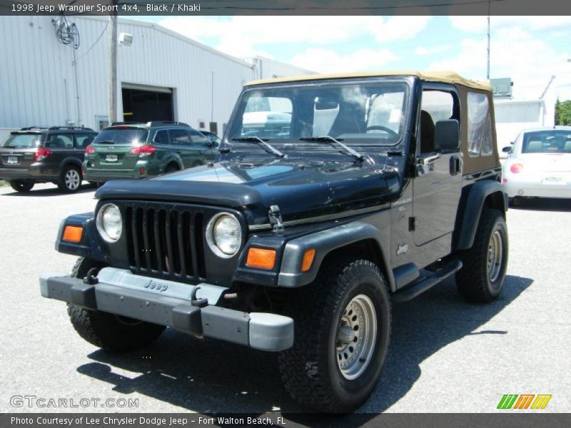 Black / Khaki 1998 Jeep Wrangler Sport 4x4