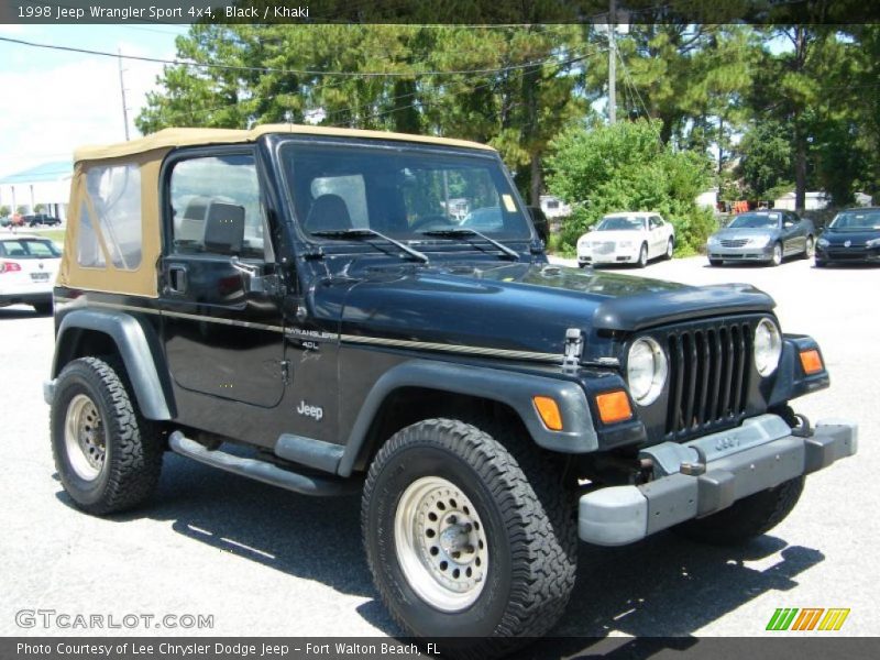 Black / Khaki 1998 Jeep Wrangler Sport 4x4