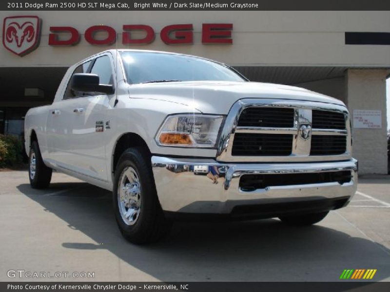Bright White / Dark Slate/Medium Graystone 2011 Dodge Ram 2500 HD SLT Mega Cab