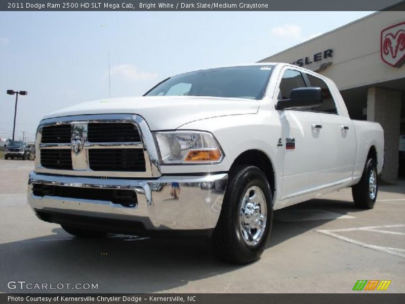 Bright White / Dark Slate/Medium Graystone 2011 Dodge Ram 2500 HD SLT Mega Cab