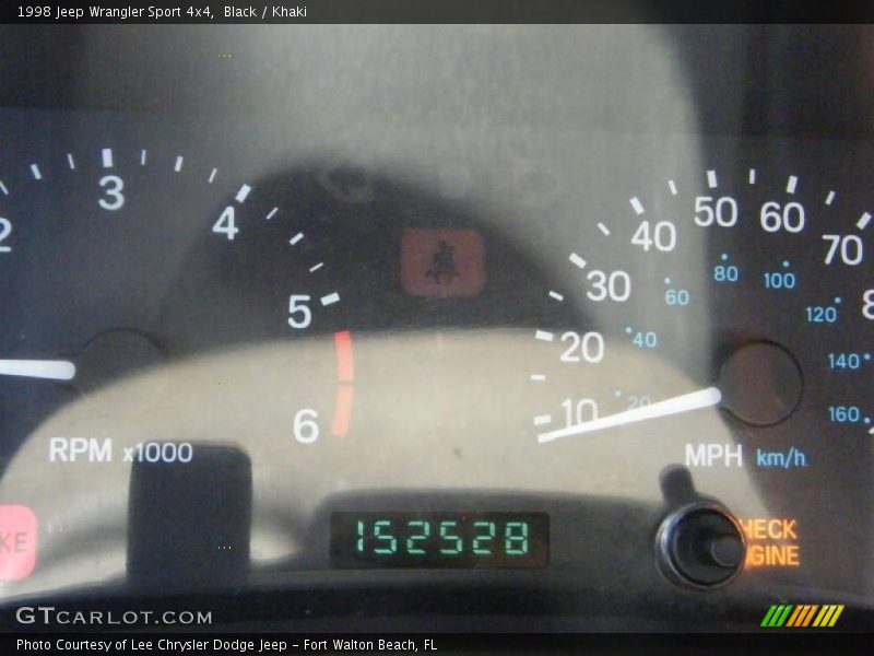 Black / Khaki 1998 Jeep Wrangler Sport 4x4