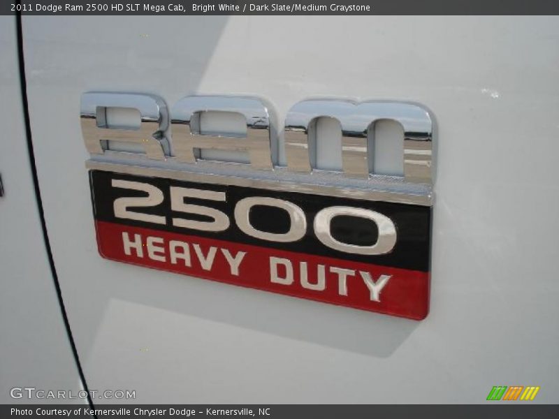 Bright White / Dark Slate/Medium Graystone 2011 Dodge Ram 2500 HD SLT Mega Cab