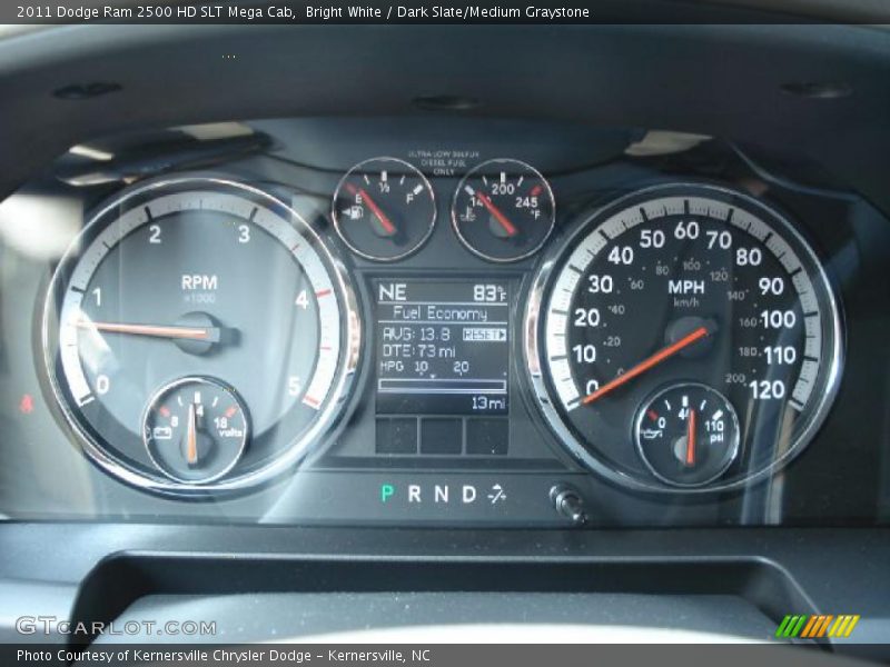 Bright White / Dark Slate/Medium Graystone 2011 Dodge Ram 2500 HD SLT Mega Cab