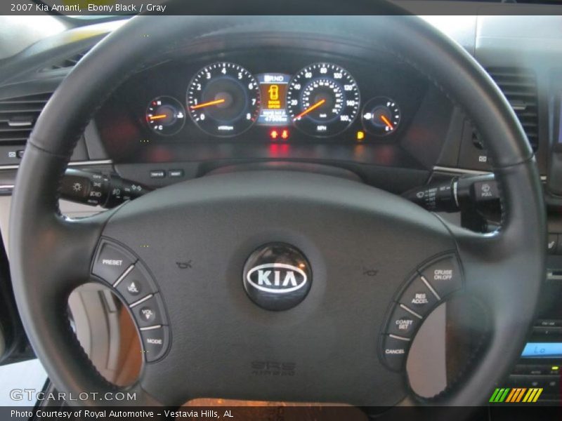 Ebony Black / Gray 2007 Kia Amanti