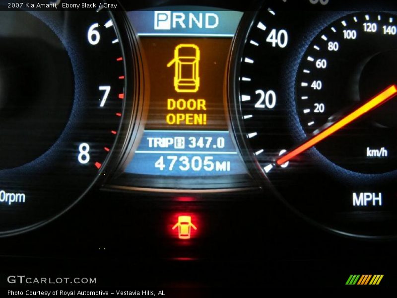 Ebony Black / Gray 2007 Kia Amanti