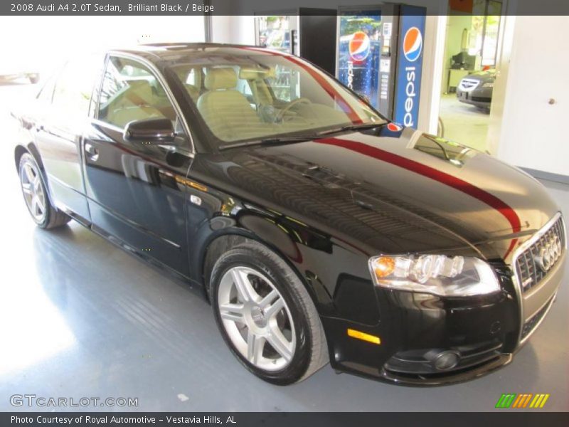 Brilliant Black / Beige 2008 Audi A4 2.0T Sedan