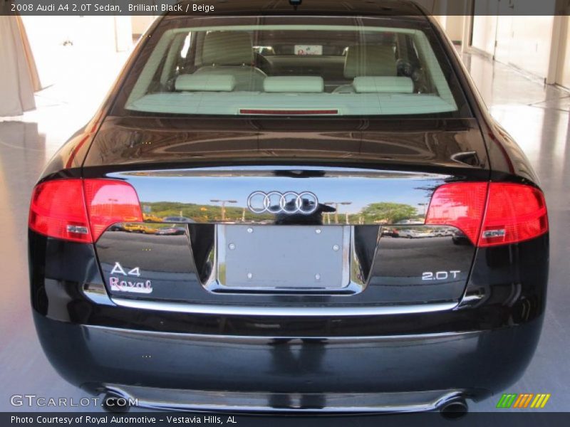 Brilliant Black / Beige 2008 Audi A4 2.0T Sedan