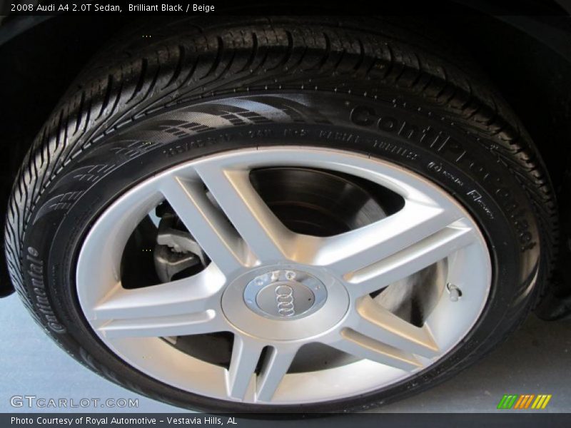 Brilliant Black / Beige 2008 Audi A4 2.0T Sedan