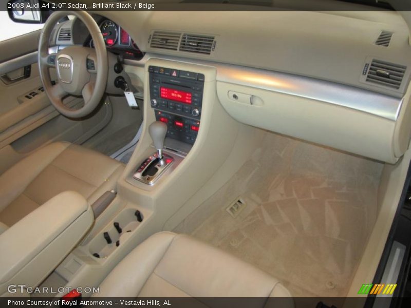 Brilliant Black / Beige 2008 Audi A4 2.0T Sedan