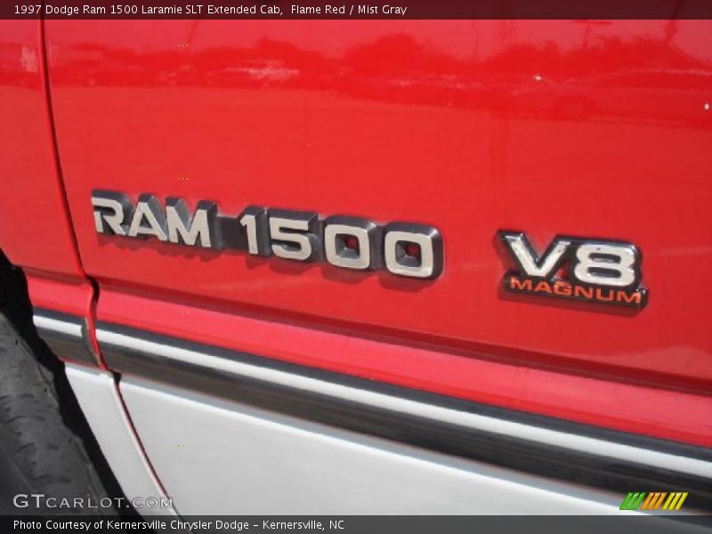 Flame Red / Mist Gray 1997 Dodge Ram 1500 Laramie SLT Extended Cab