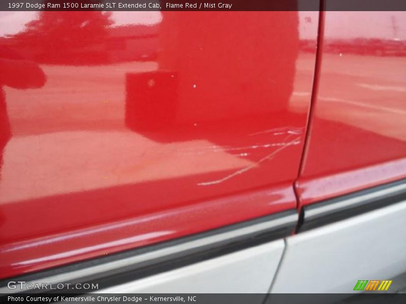 Flame Red / Mist Gray 1997 Dodge Ram 1500 Laramie SLT Extended Cab