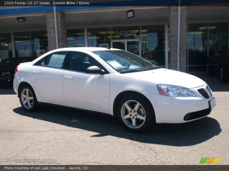 Summit White / Ebony 2009 Pontiac G6 GT Sedan