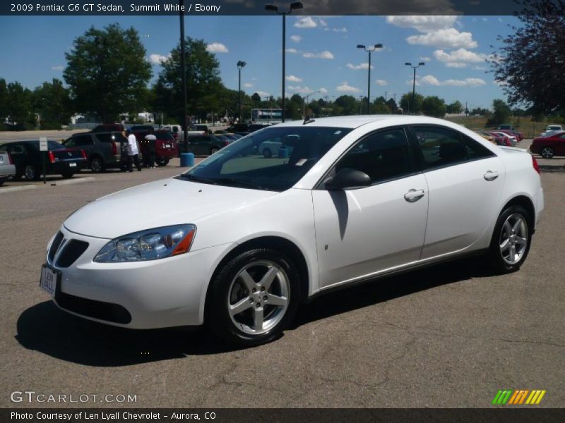 Summit White / Ebony 2009 Pontiac G6 GT Sedan