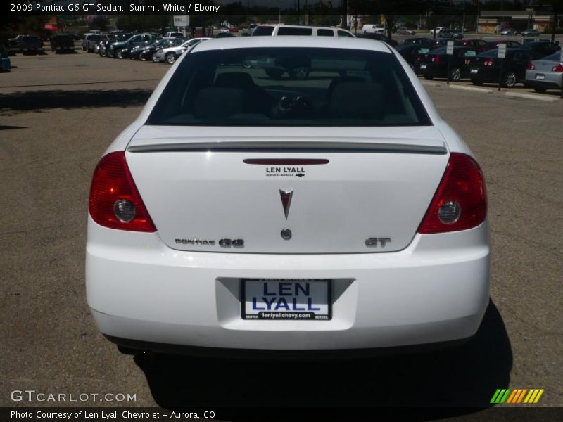 Summit White / Ebony 2009 Pontiac G6 GT Sedan