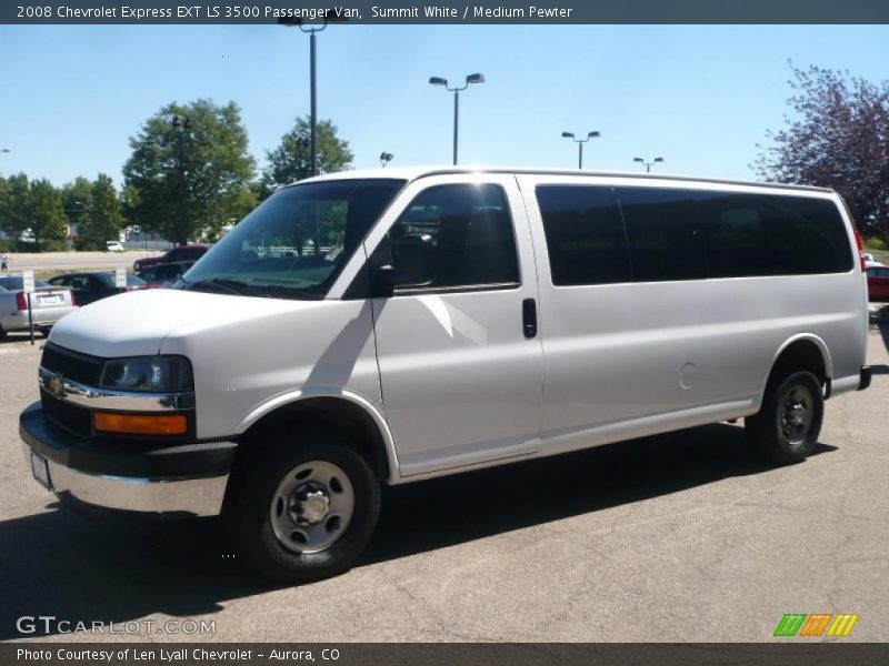 Summit White / Medium Pewter 2008 Chevrolet Express EXT LS 3500 Passenger Van