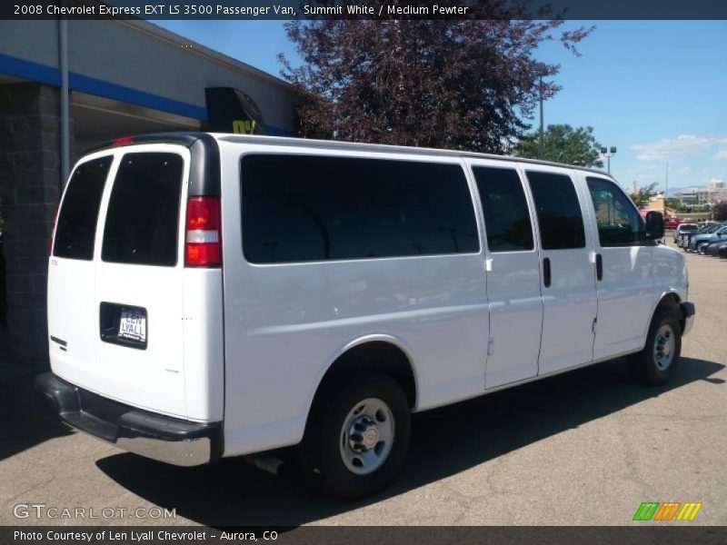 Summit White / Medium Pewter 2008 Chevrolet Express EXT LS 3500 Passenger Van