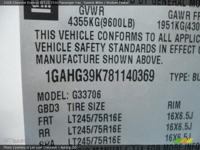 Summit White / Medium Pewter 2008 Chevrolet Express EXT LS 3500 Passenger Van