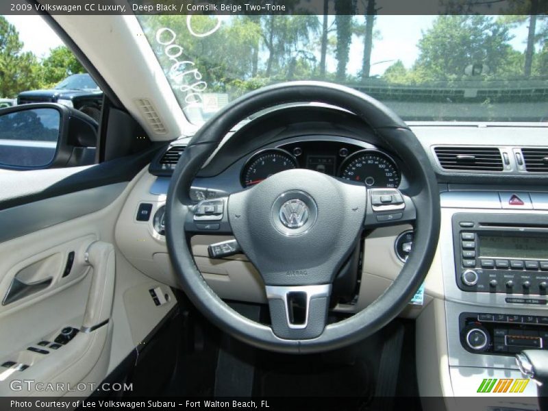 Deep Black / Cornsilk Beige Two-Tone 2009 Volkswagen CC Luxury