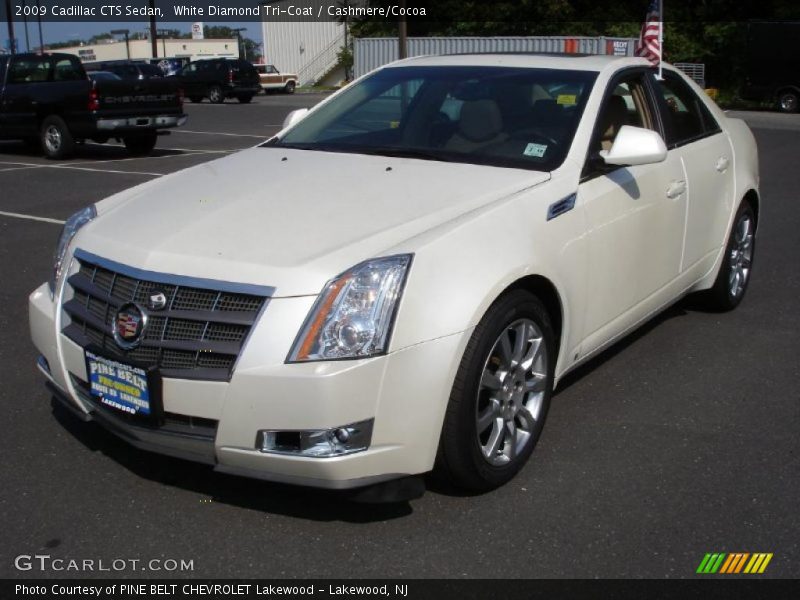 White Diamond Tri-Coat / Cashmere/Cocoa 2009 Cadillac CTS Sedan
