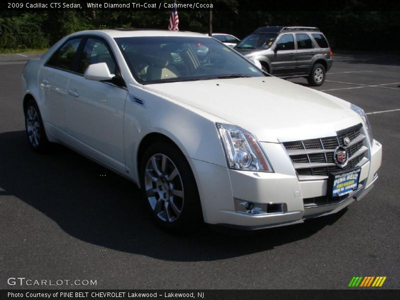 White Diamond Tri-Coat / Cashmere/Cocoa 2009 Cadillac CTS Sedan