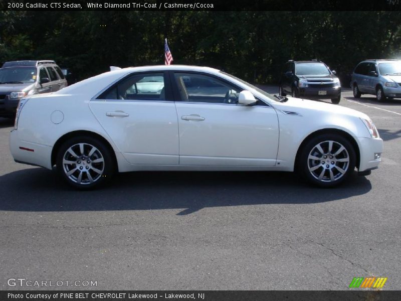 White Diamond Tri-Coat / Cashmere/Cocoa 2009 Cadillac CTS Sedan