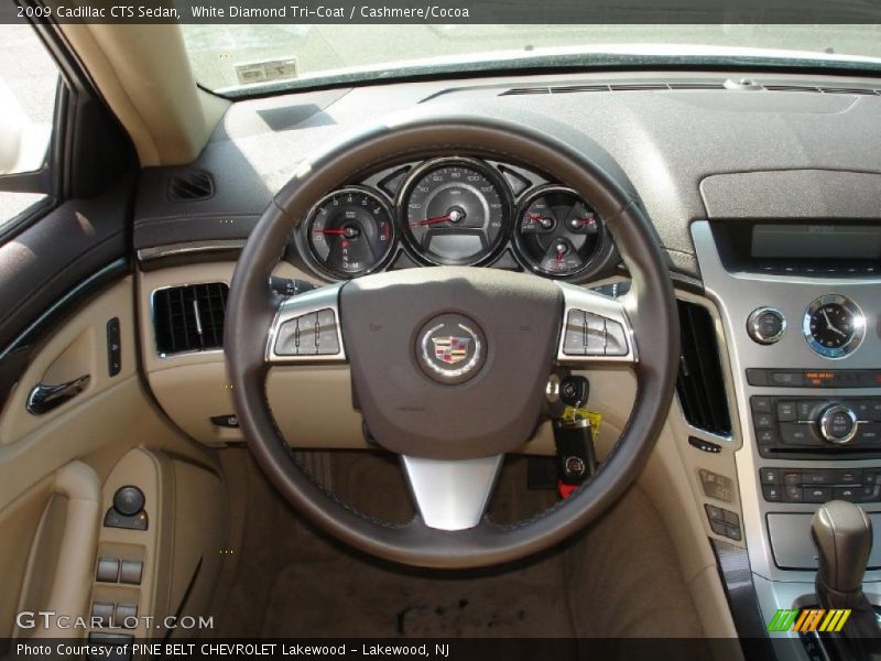 White Diamond Tri-Coat / Cashmere/Cocoa 2009 Cadillac CTS Sedan