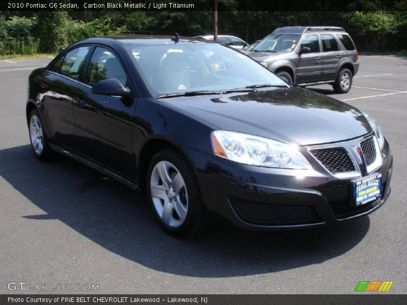 Carbon Black Metallic / Light Titanium 2010 Pontiac G6 Sedan