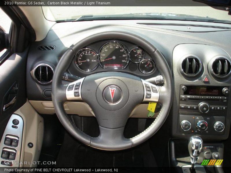 Carbon Black Metallic / Light Titanium 2010 Pontiac G6 Sedan