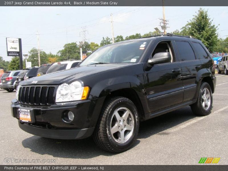 Black / Medium Slate Gray 2007 Jeep Grand Cherokee Laredo 4x4