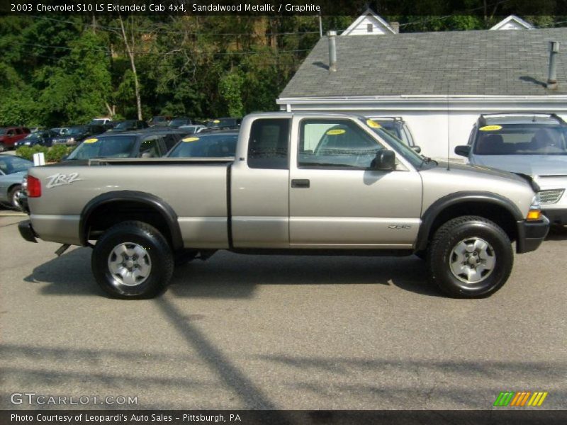 Sandalwood Metallic / Graphite 2003 Chevrolet S10 LS Extended Cab 4x4