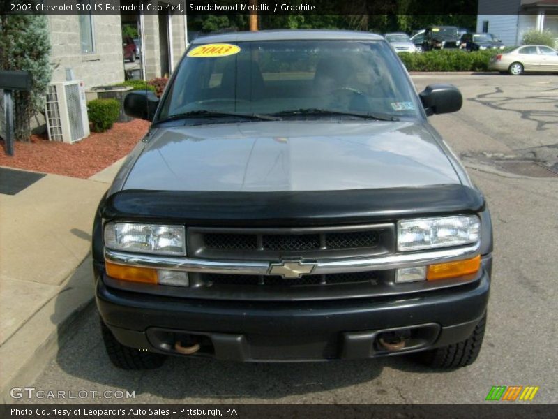 Sandalwood Metallic / Graphite 2003 Chevrolet S10 LS Extended Cab 4x4