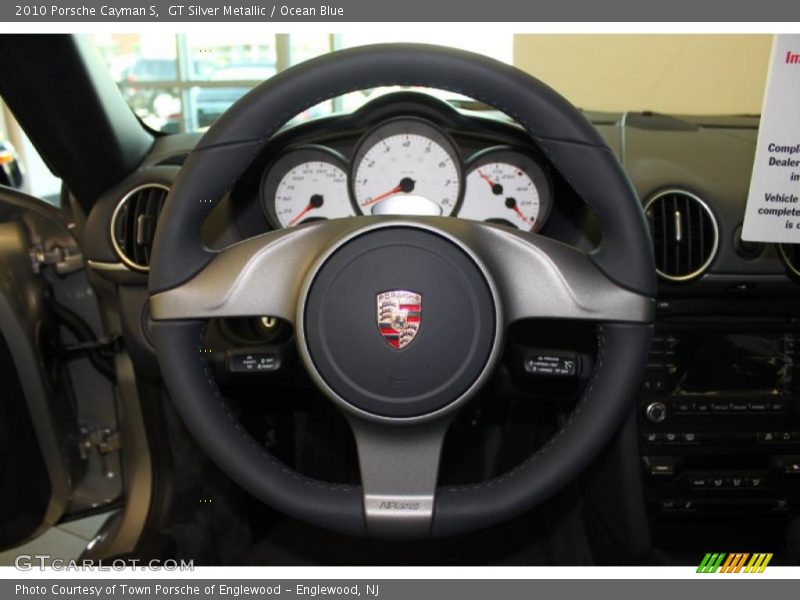 GT Silver Metallic / Ocean Blue 2010 Porsche Cayman S