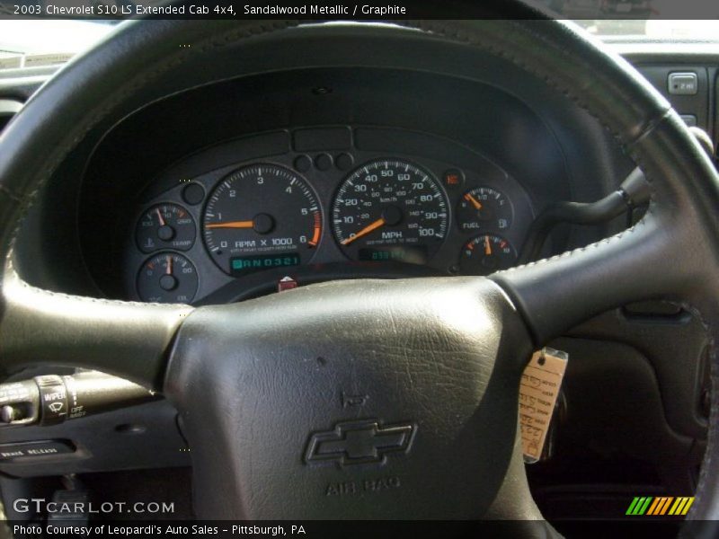 Sandalwood Metallic / Graphite 2003 Chevrolet S10 LS Extended Cab 4x4