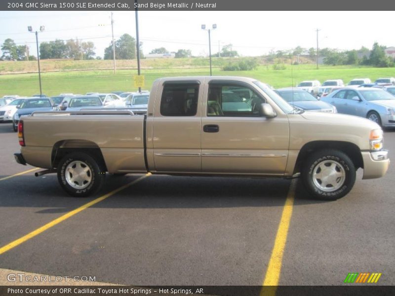 Sand Beige Metallic / Neutral 2004 GMC Sierra 1500 SLE Extended Cab