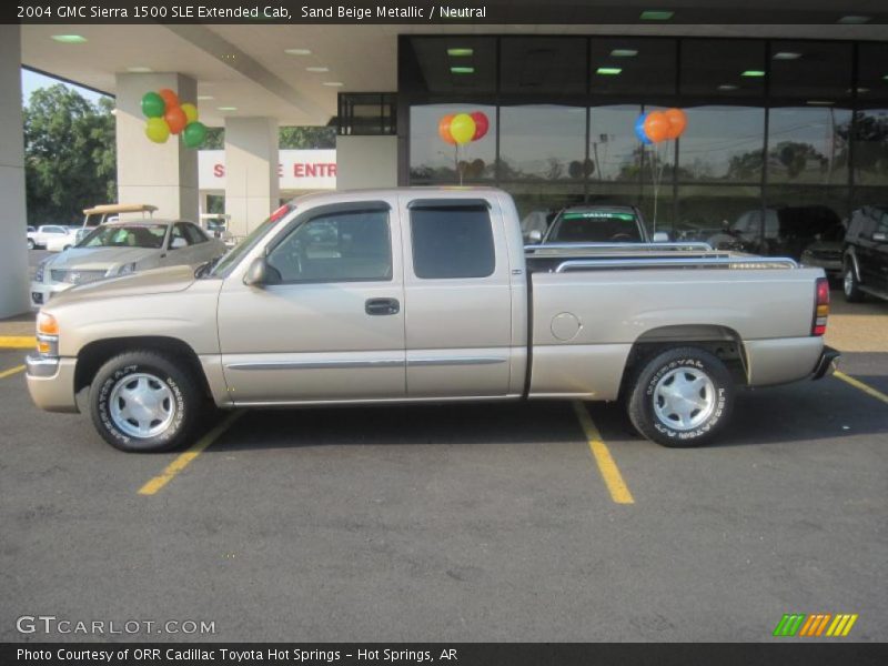 Sand Beige Metallic / Neutral 2004 GMC Sierra 1500 SLE Extended Cab