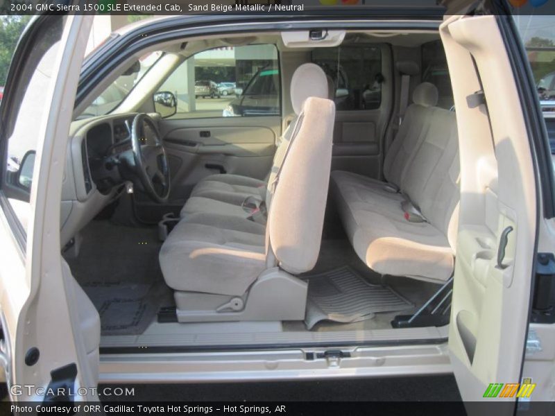 Sand Beige Metallic / Neutral 2004 GMC Sierra 1500 SLE Extended Cab